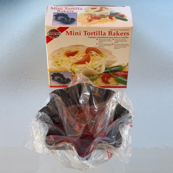 Mini Tortilla Bowl Bakers ~ 2-Piece Set - Picture 3 of 3